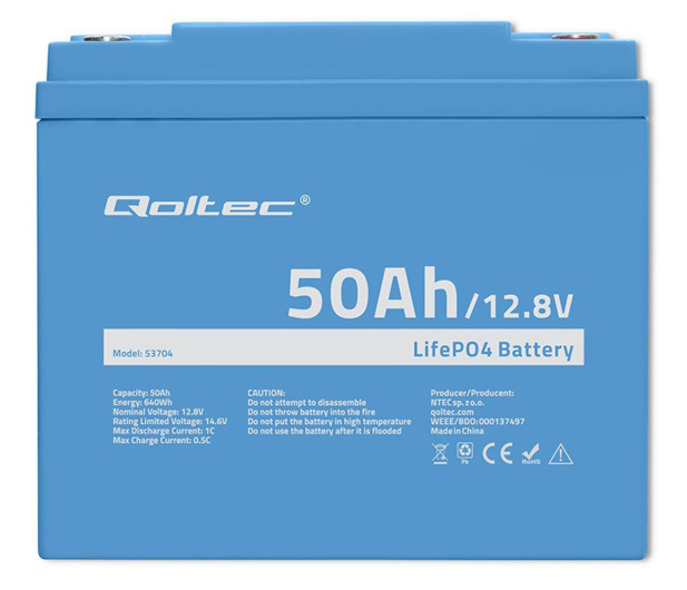 Qoltec Akumulator LiFePO4 12.8V 100Ah 1280Wh BMS - 1168189 - zdjęcie 2